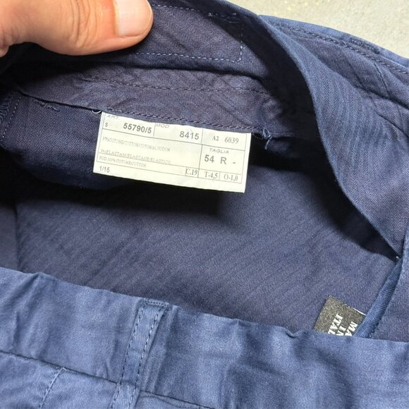Luigi Bianchi Mantova Sartoria Chinos Made in Italy Pants Blue Cotton 38x31 - Picture 6 of 10